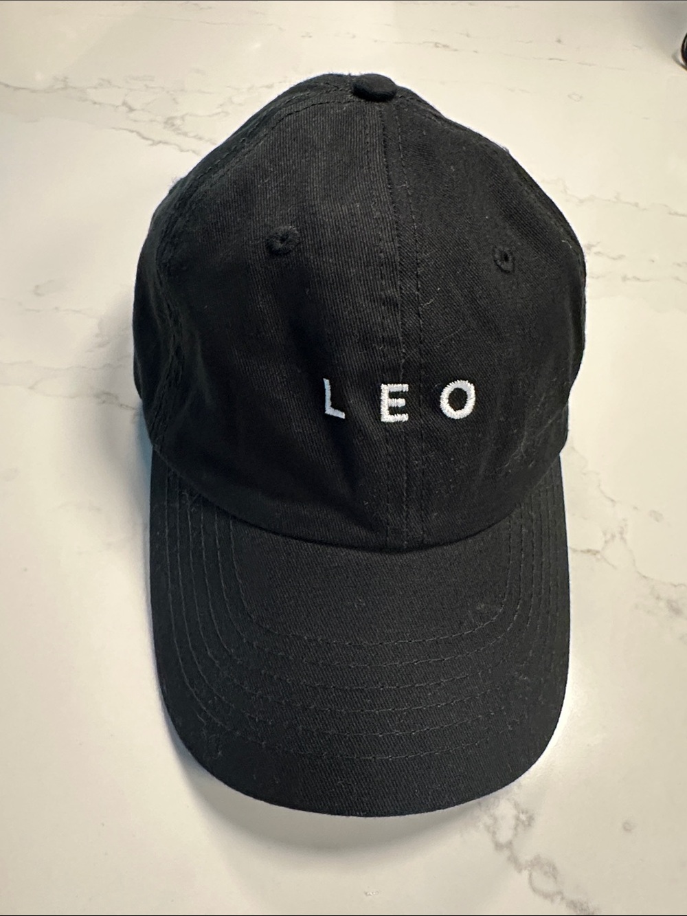 Dalix H-201- Leo Black Embroidered Unisex Baseball Cap